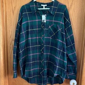 NWT Maurice’s long sleeve plaid flannel sz XL